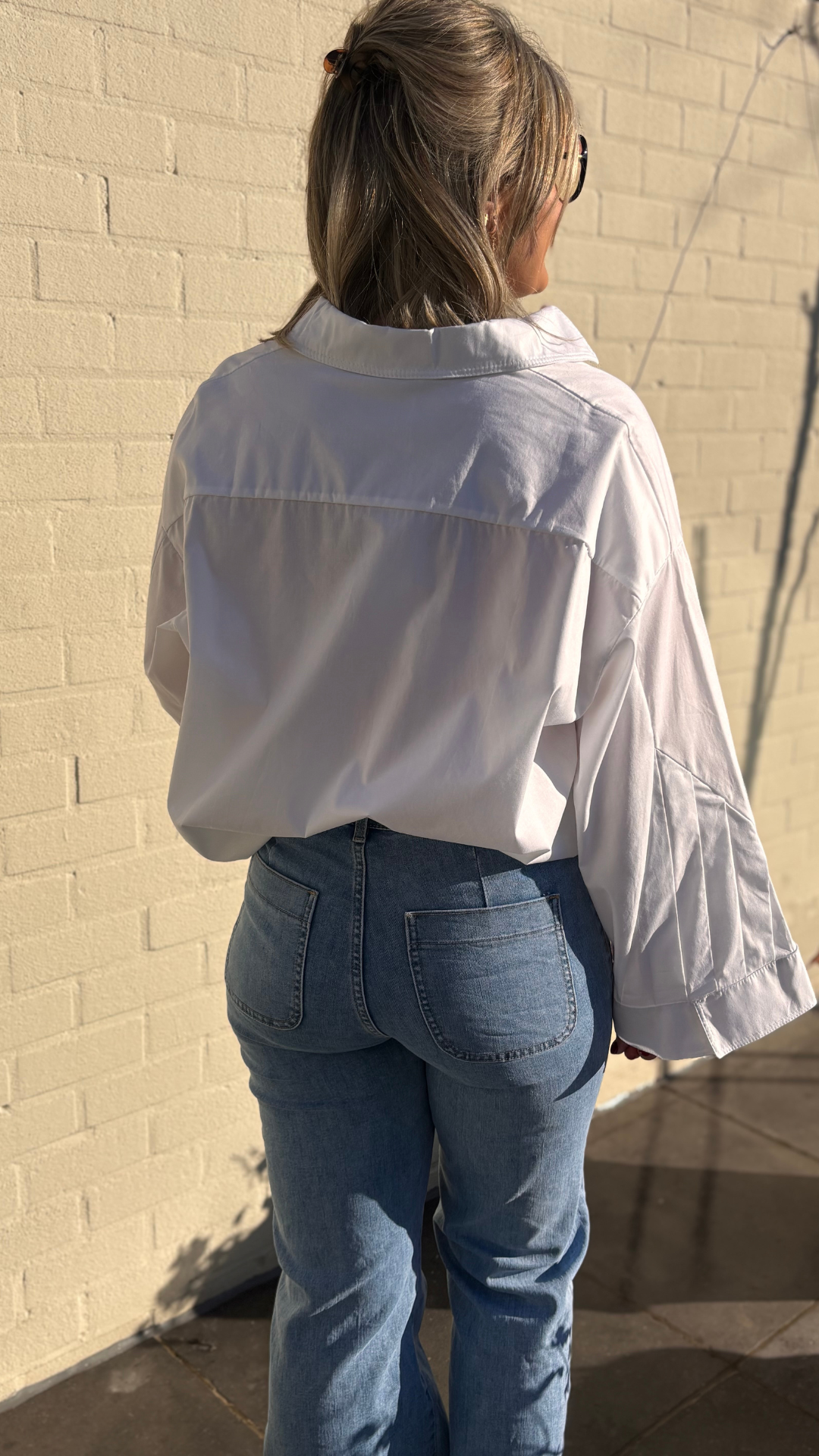 Shirt plissé sleeves
