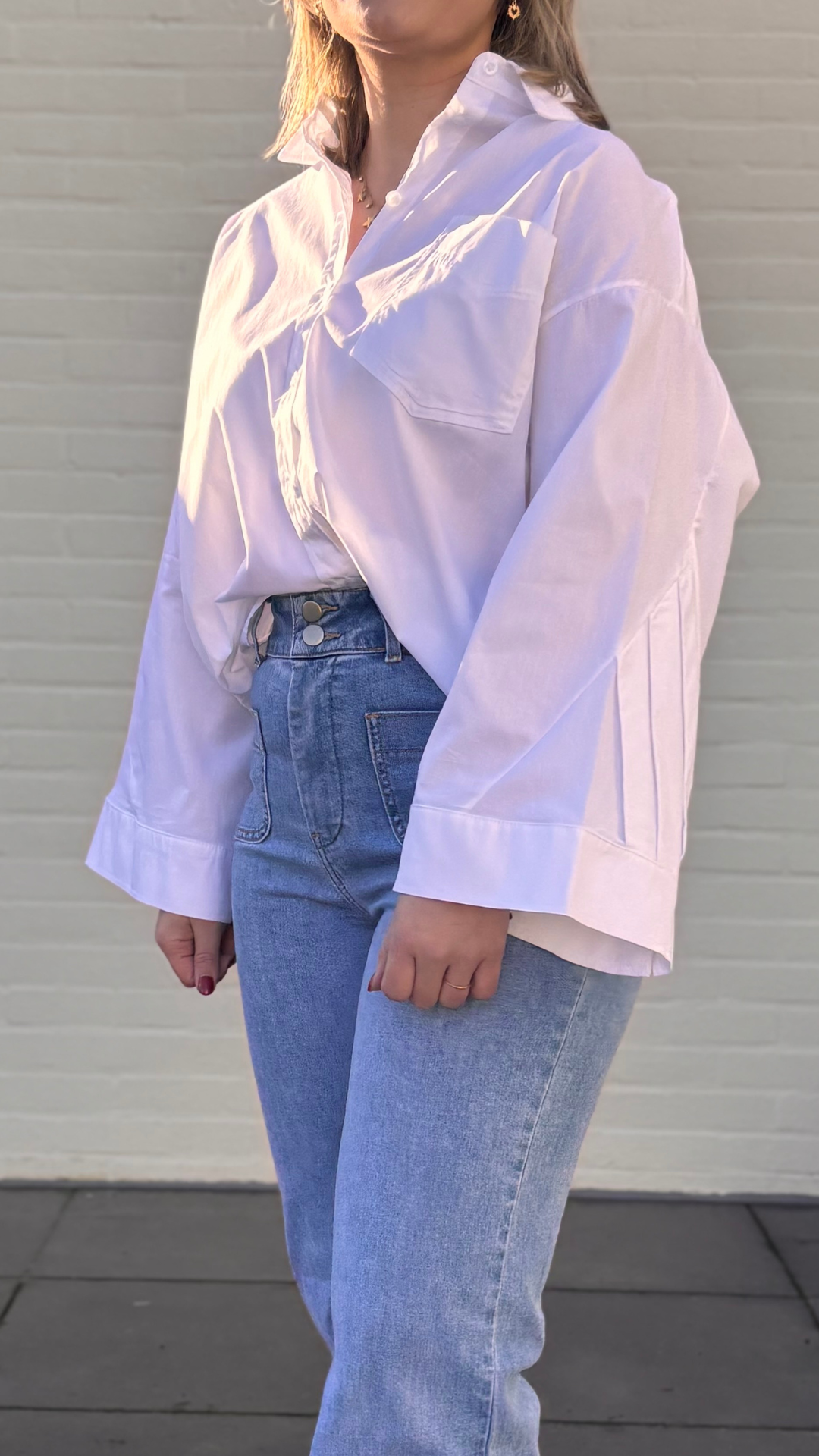 Shirt plissé sleeves
