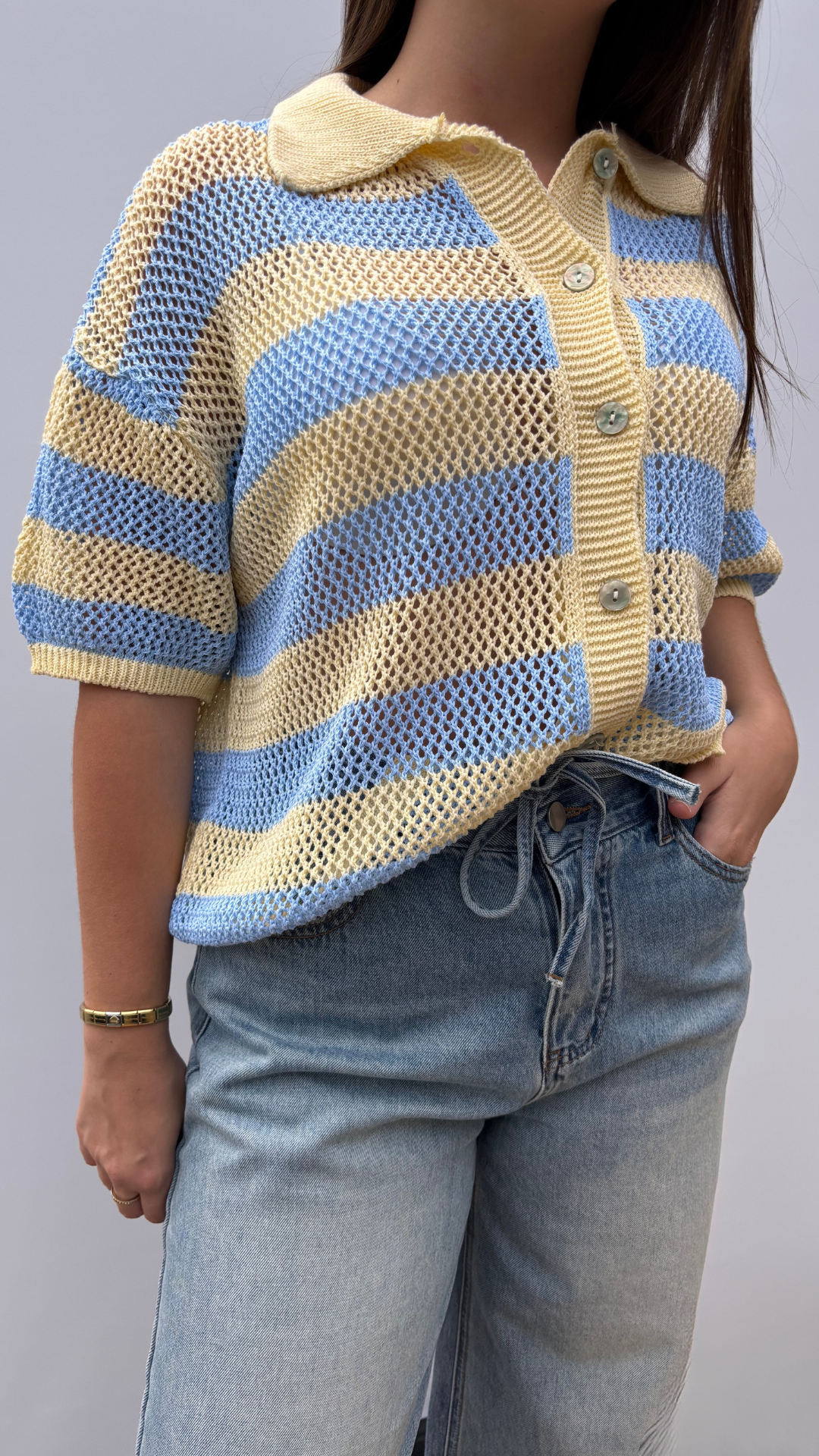 Lemon Sky Crochet top