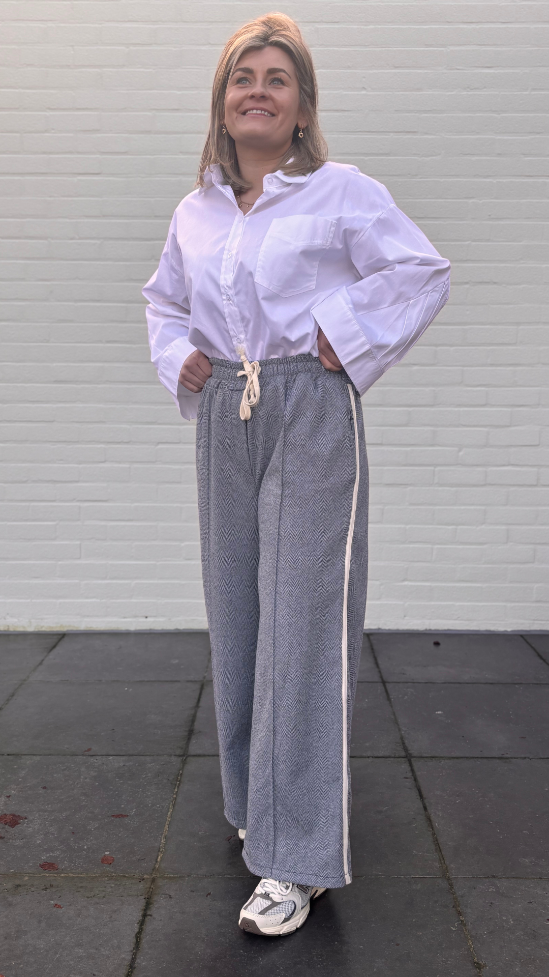 Grey wide pants