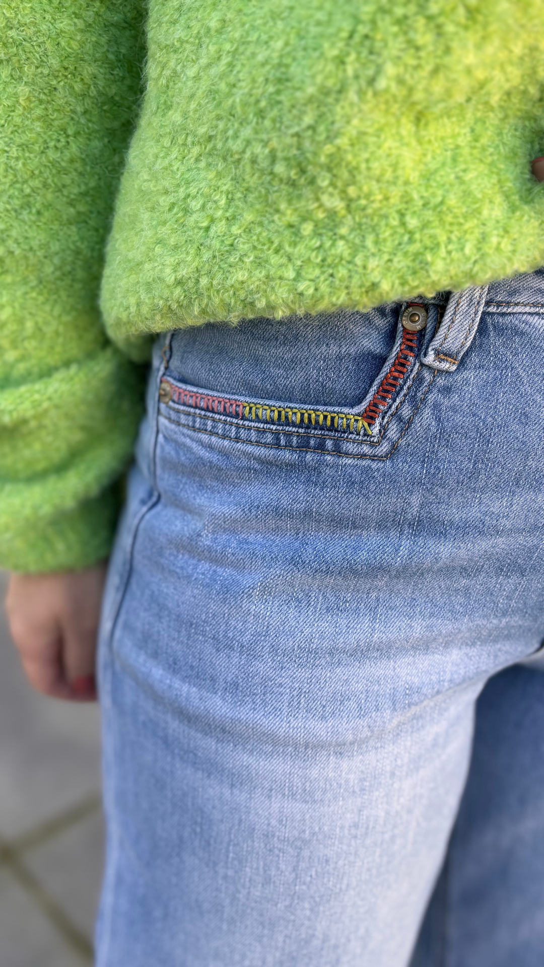 Jeans rainbow pocket