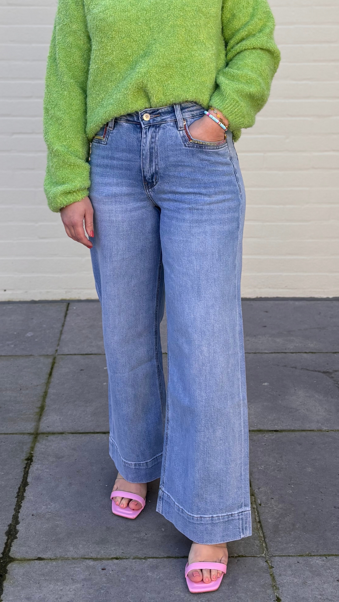 Jeans rainbow pocket