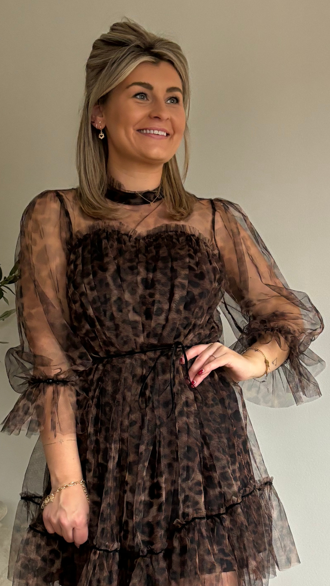 Leopard tule dress