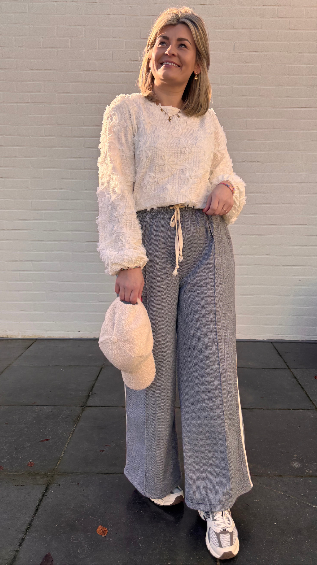 Ivory bloom blouse