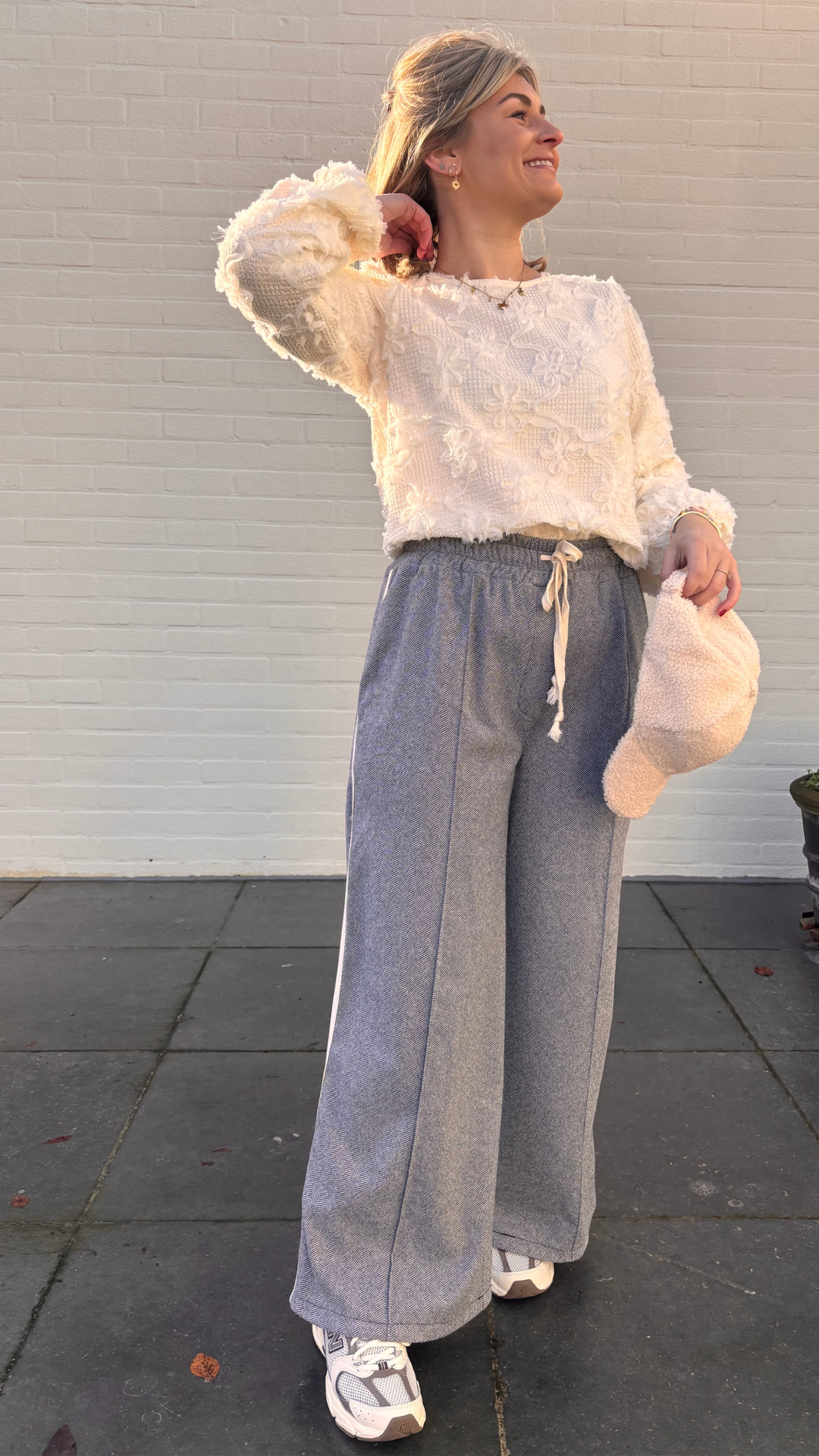 Grey wide pants