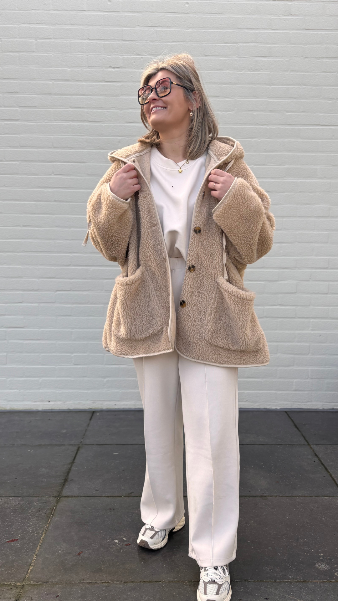 Teddy jacket beige