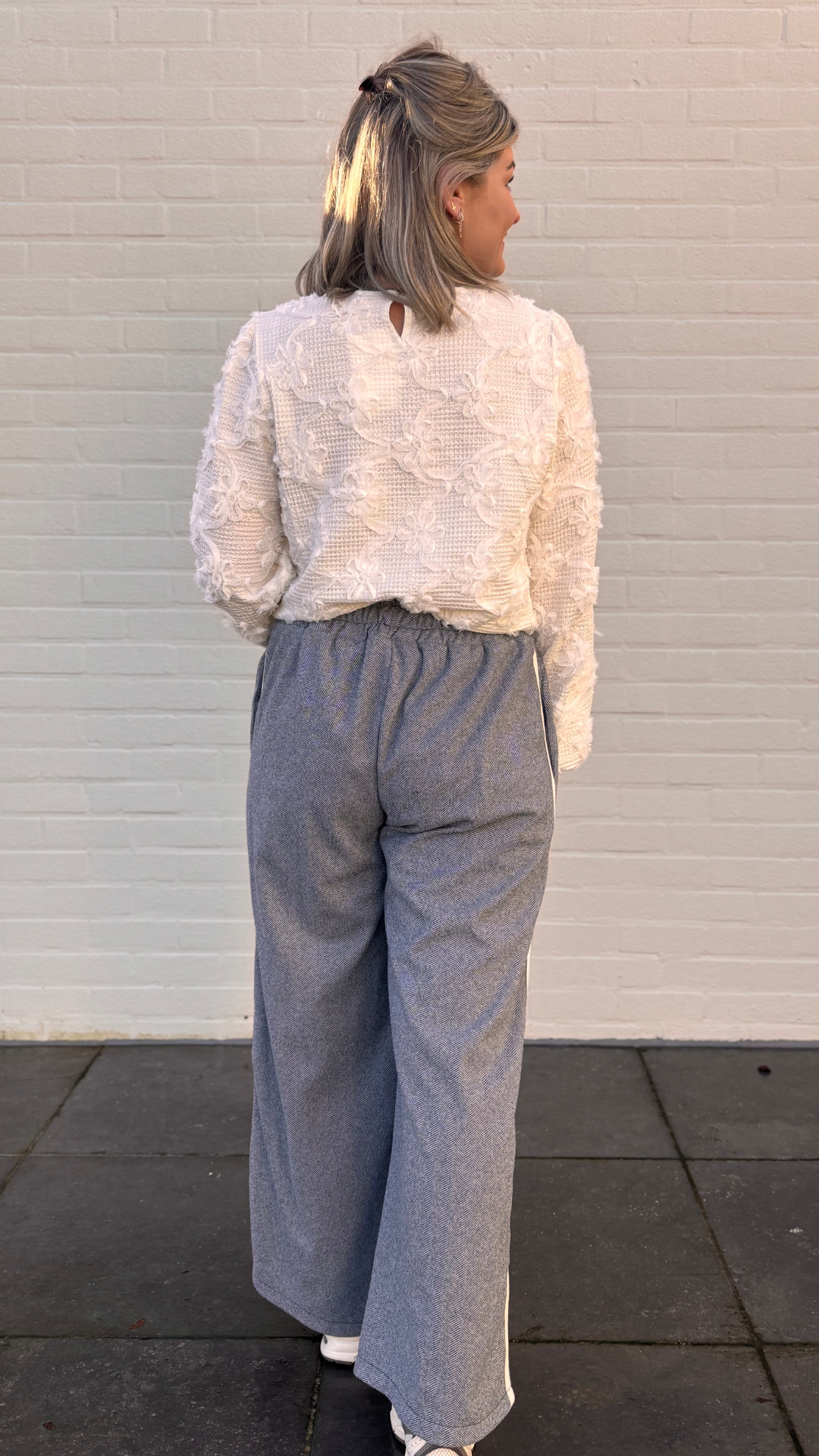 Grey wide pants