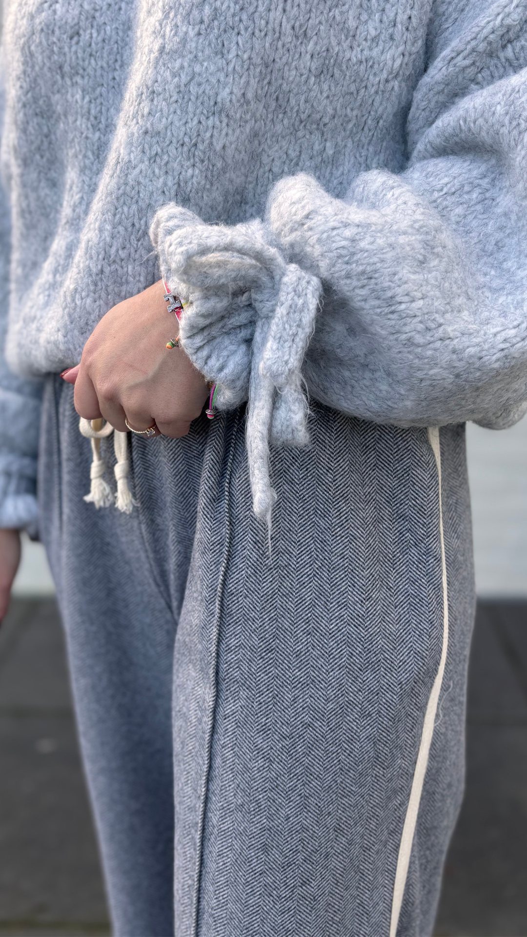 Grey wide pants