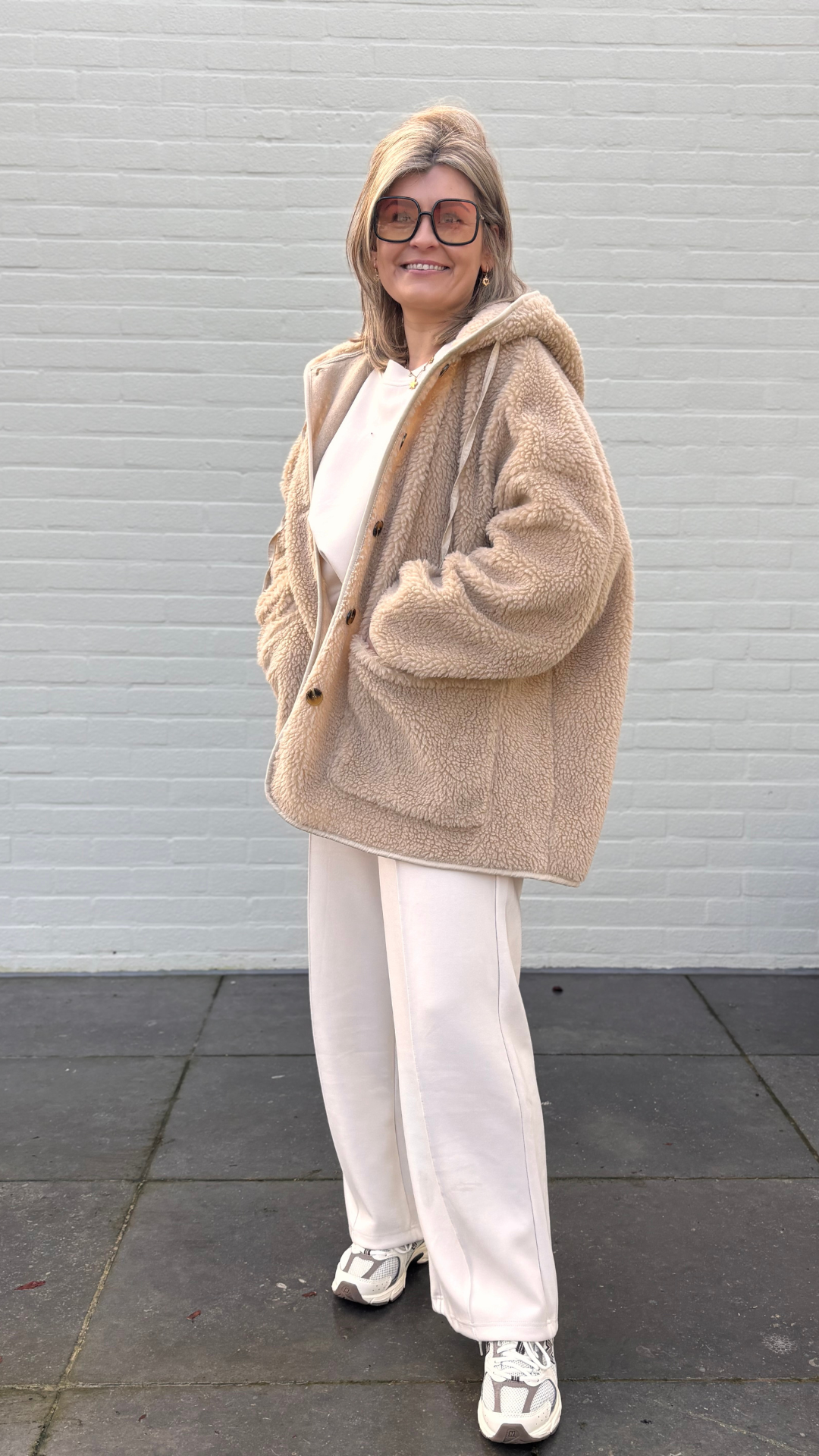 Teddy jacket beige