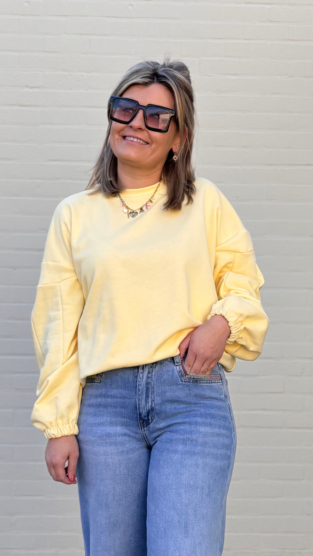 Soft yellow sweater