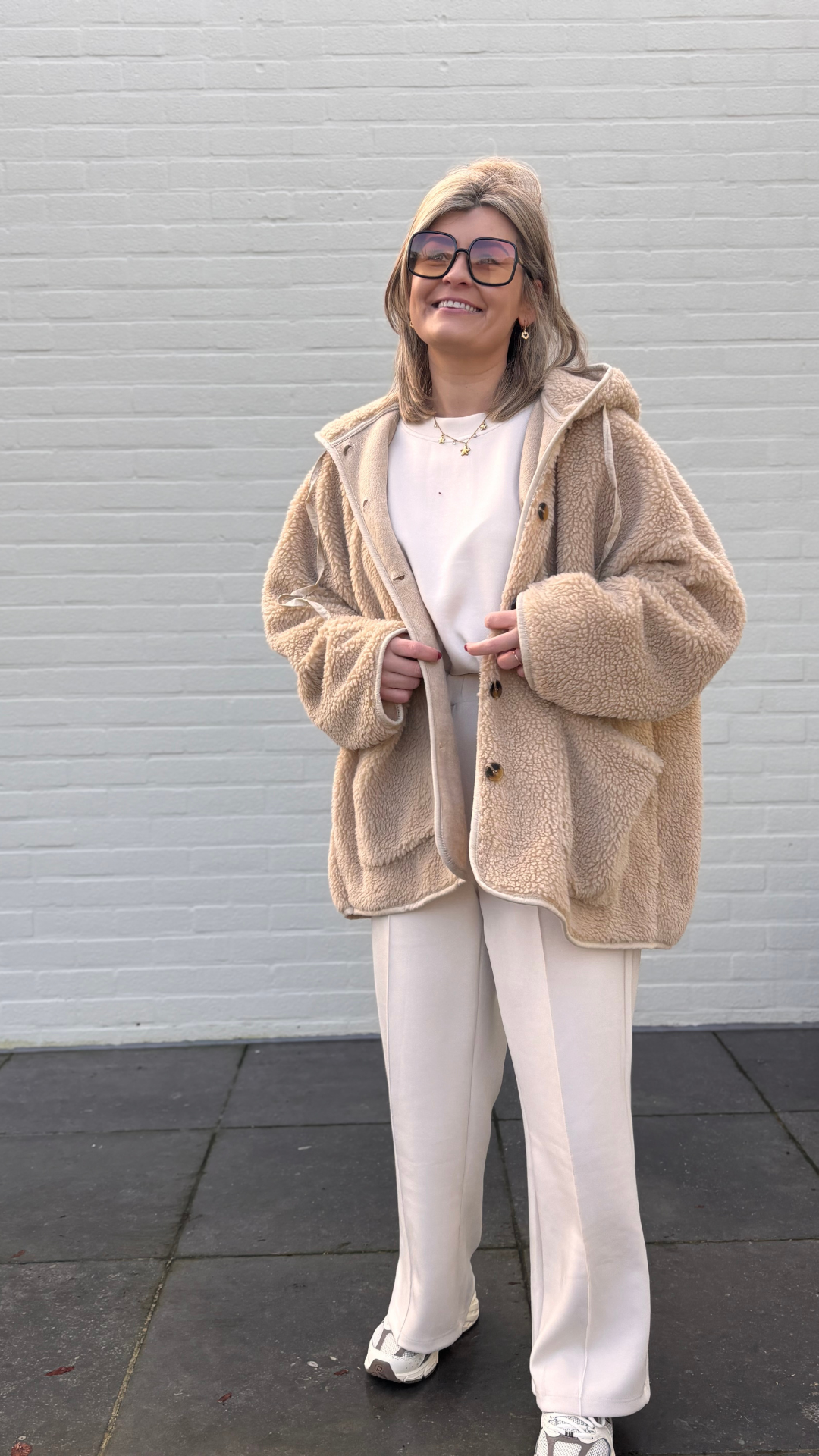 Teddy jacket beige