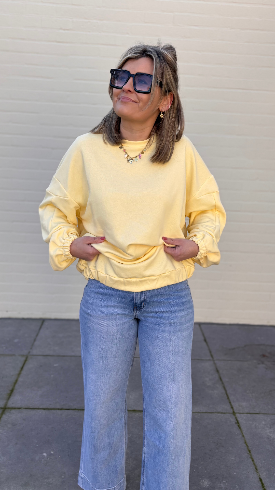 Soft yellow sweater