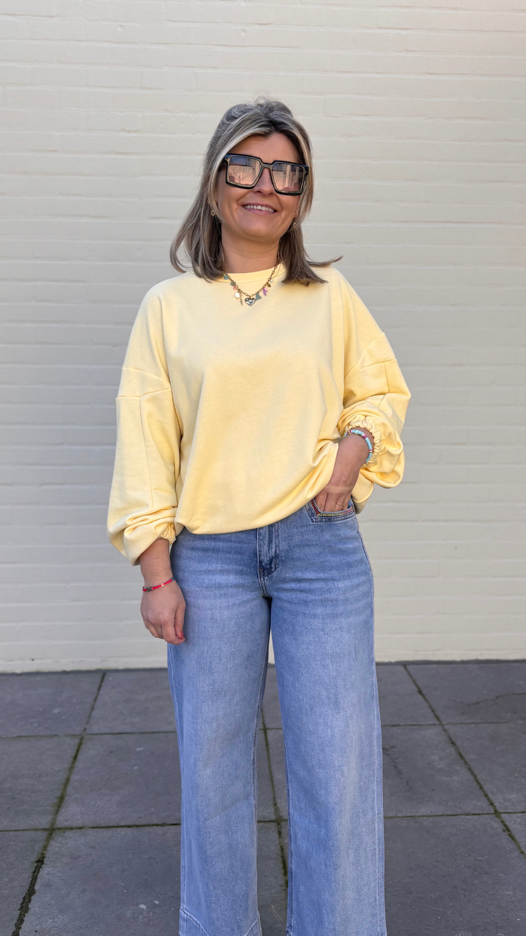 Soft yellow sweater