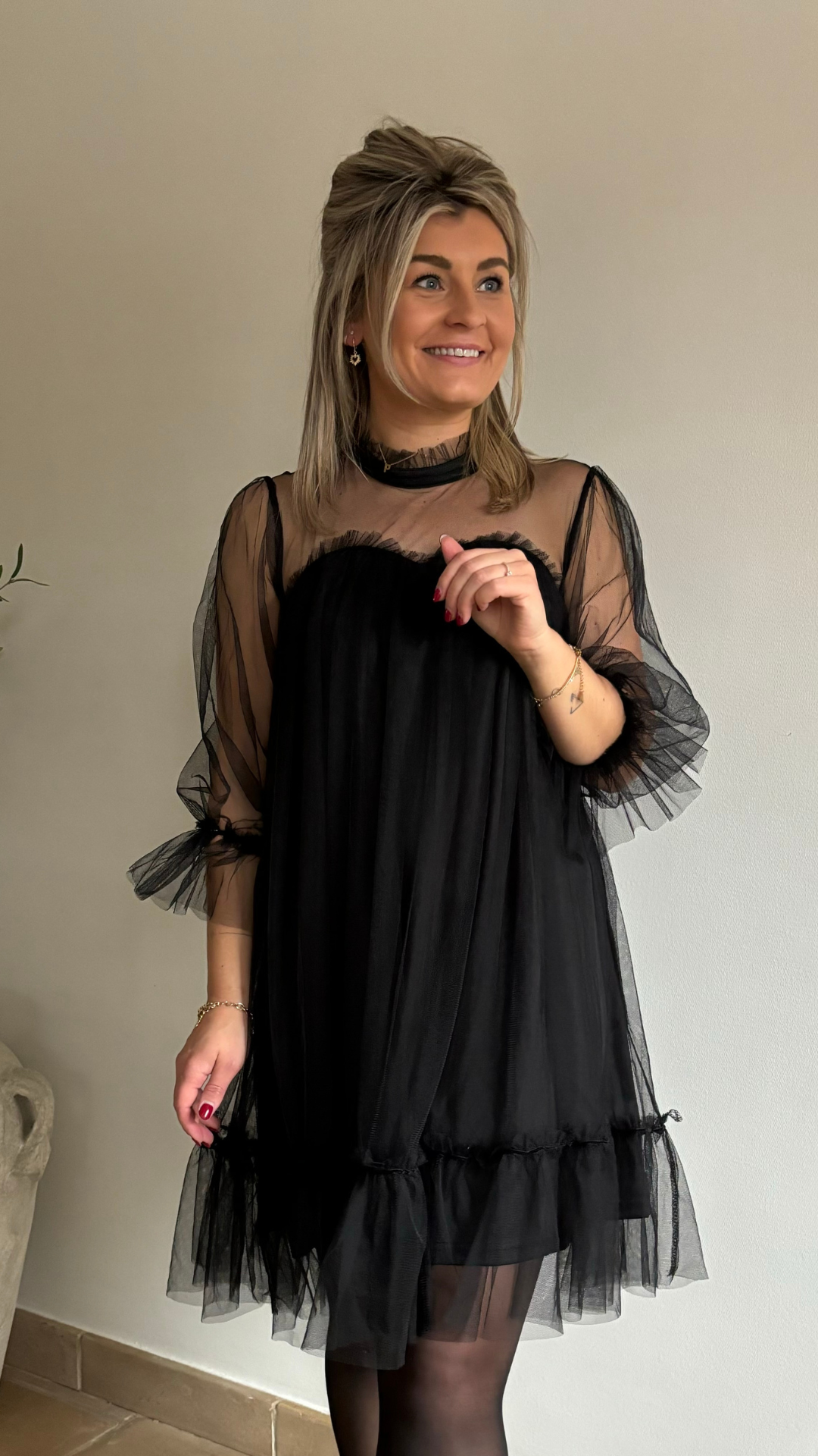Black tule dress