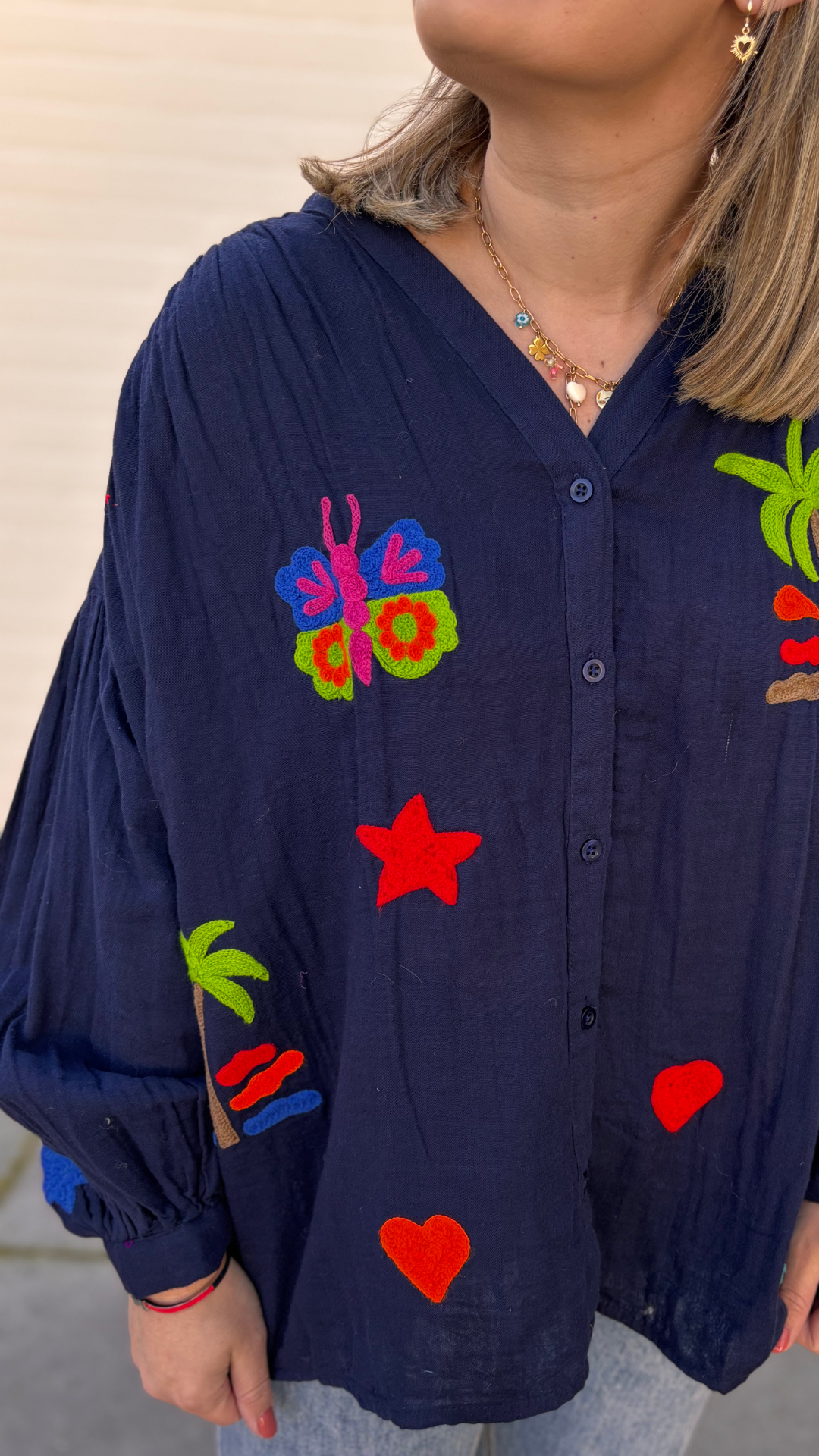 Palms & love blouse