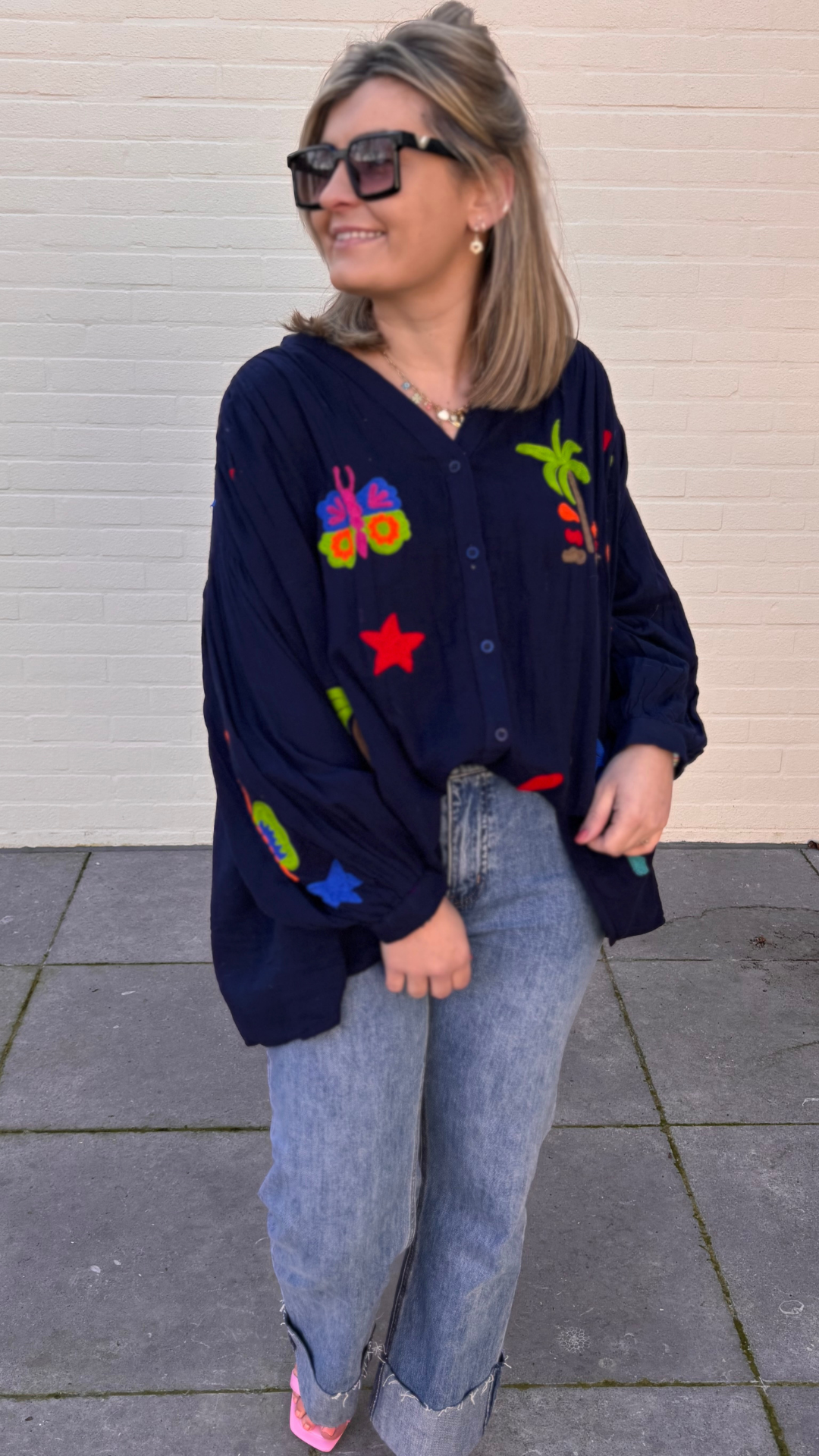 Palms & love blouse