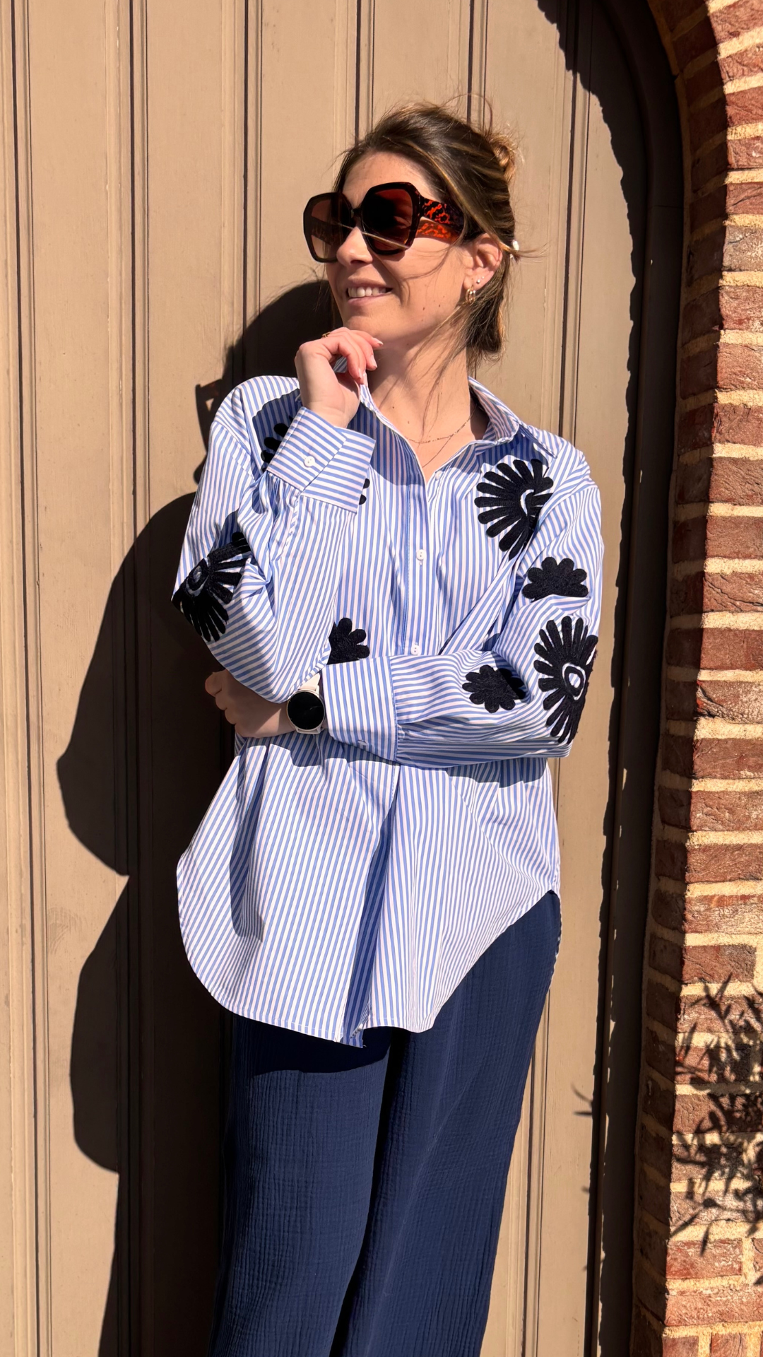 Oversized shirt marine