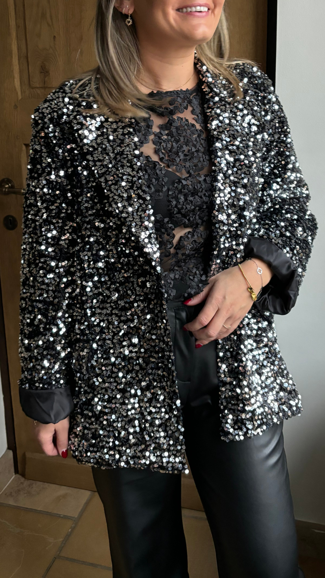 Festive blazer silver