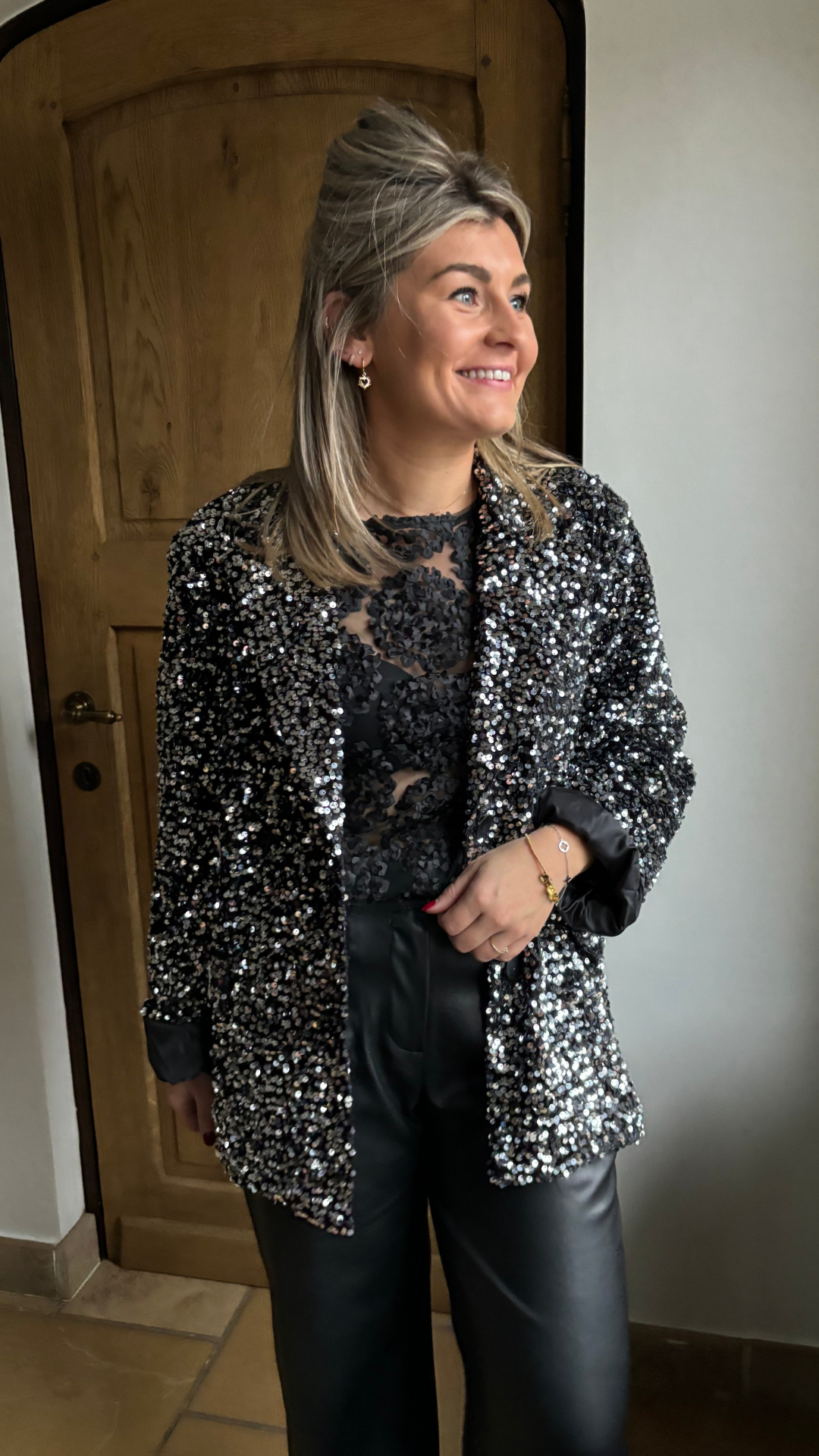 Festive blazer silver