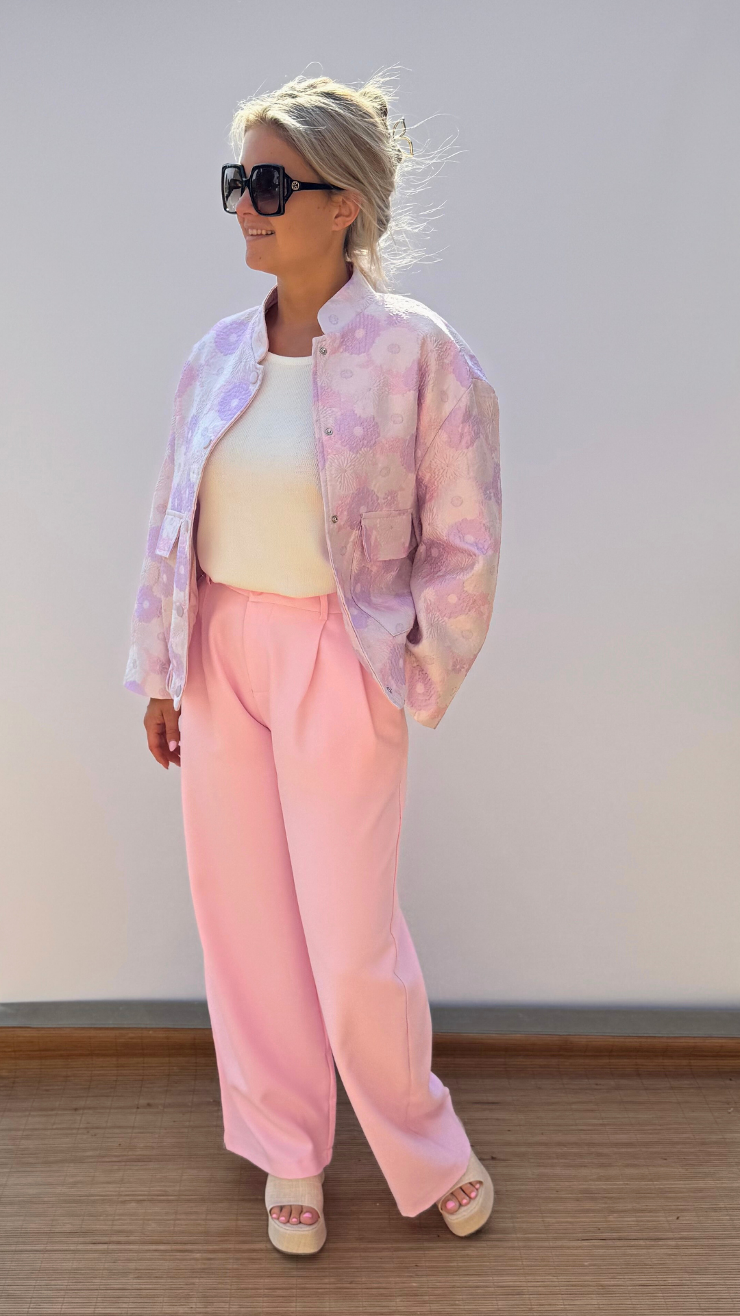 Blush Bloom bomber