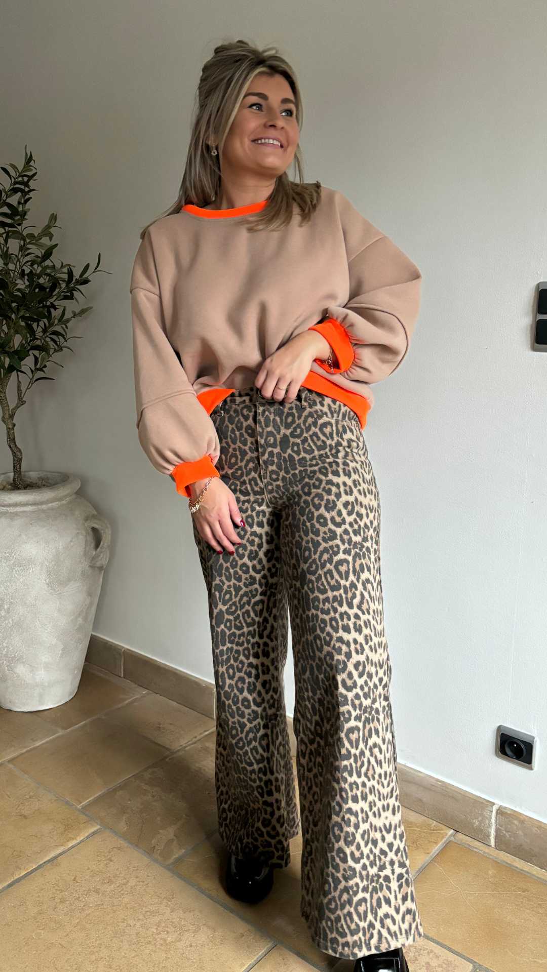 Leopard jeans