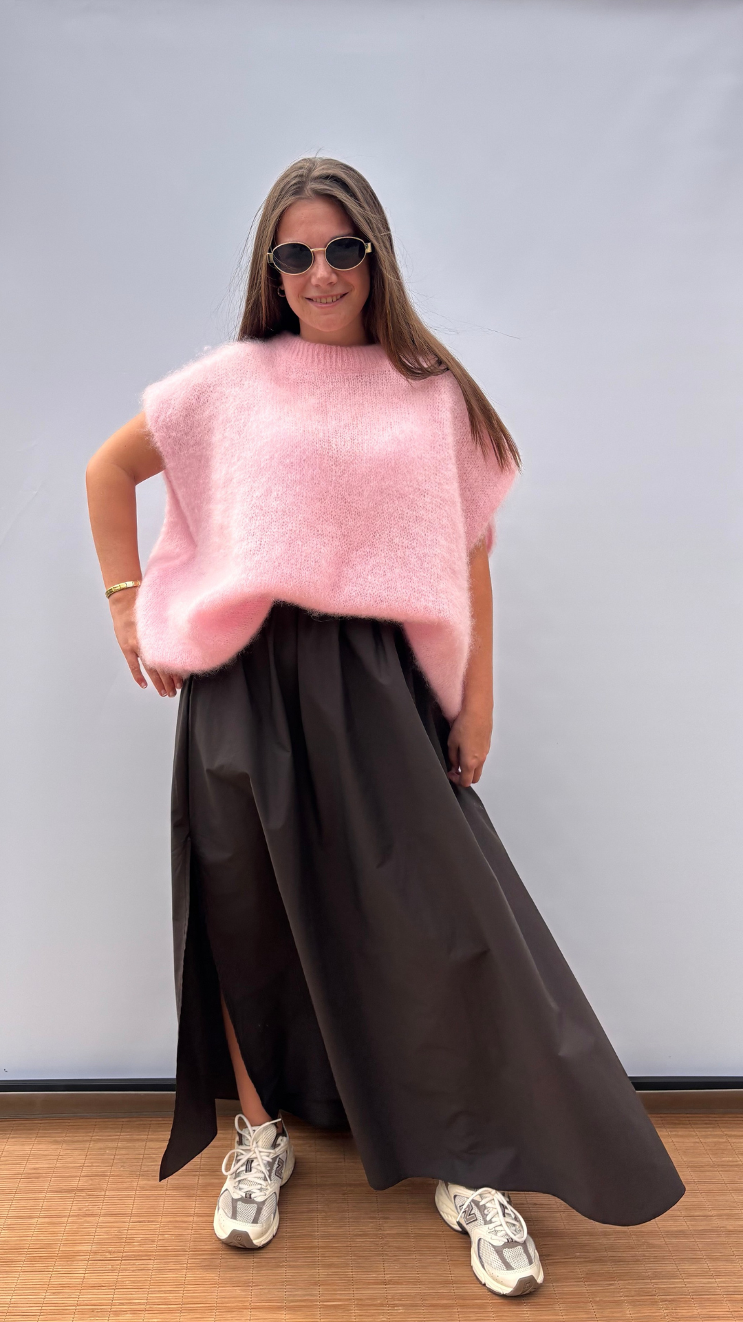 Dusty pink mohair