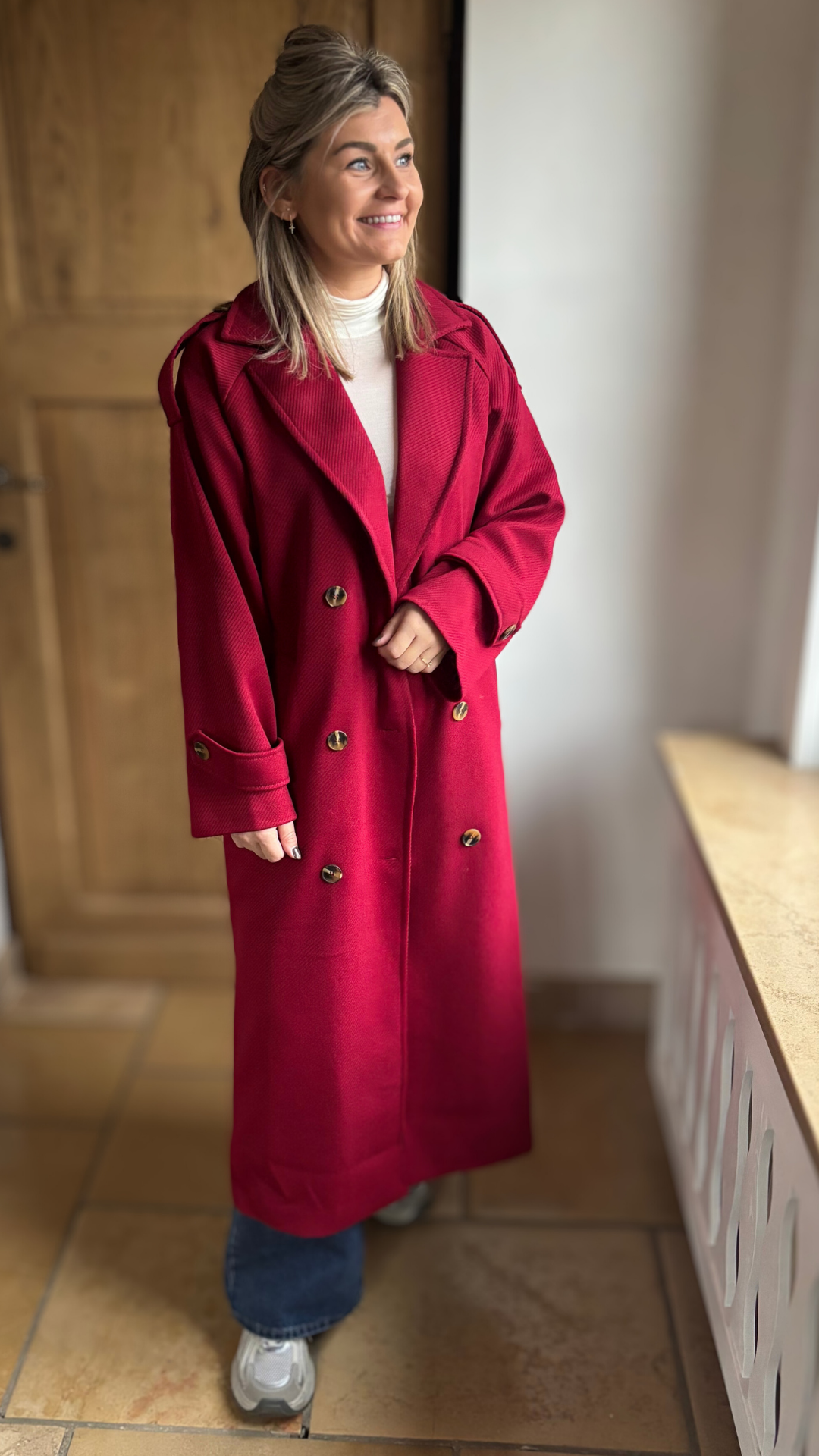 Red long coat