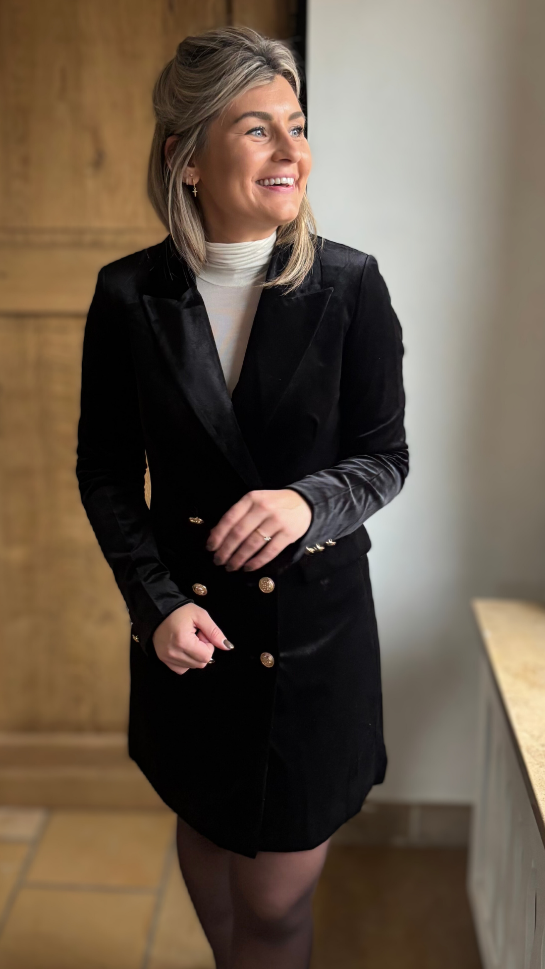Velvet blazer dress