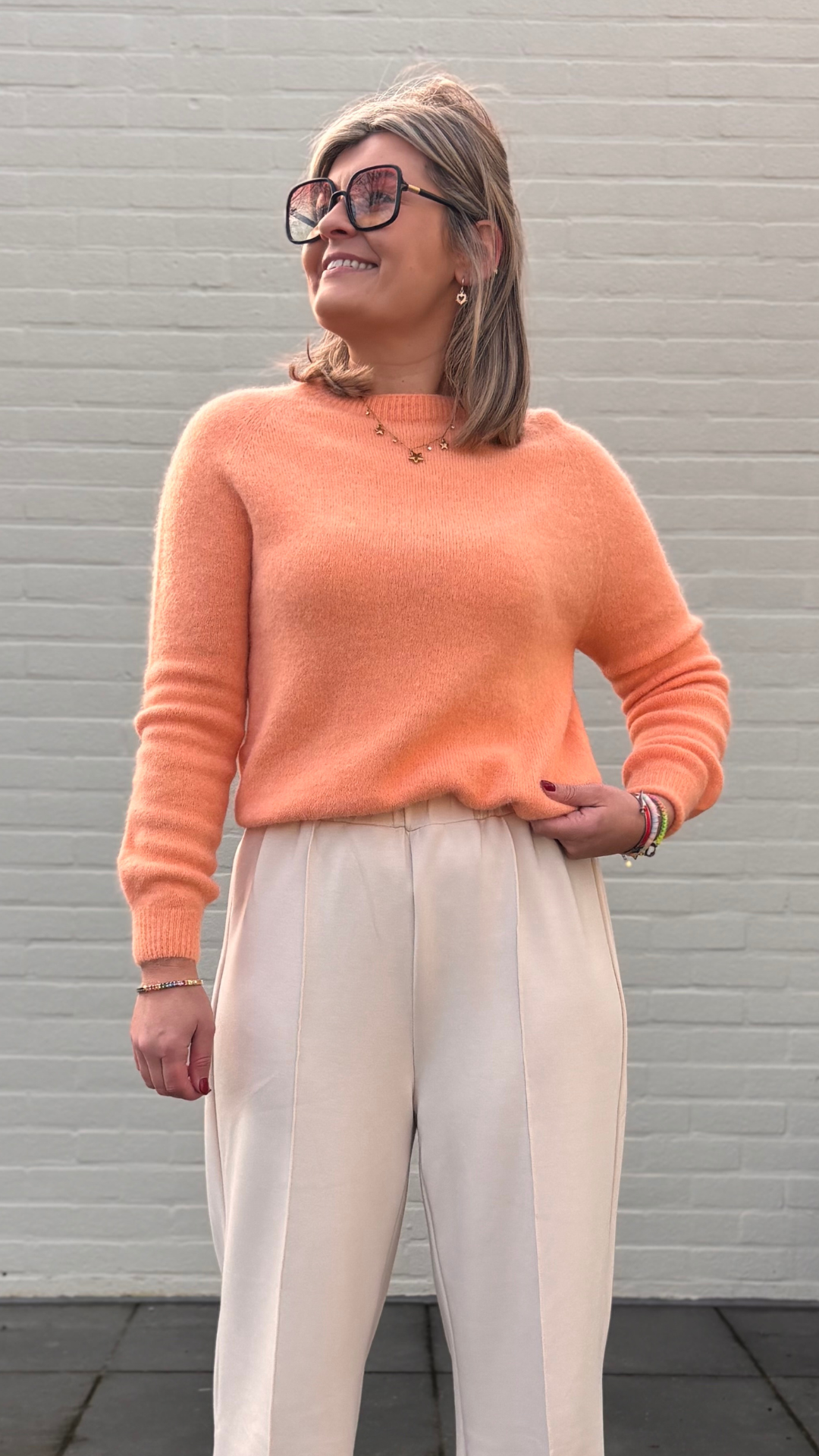 Peach mohair