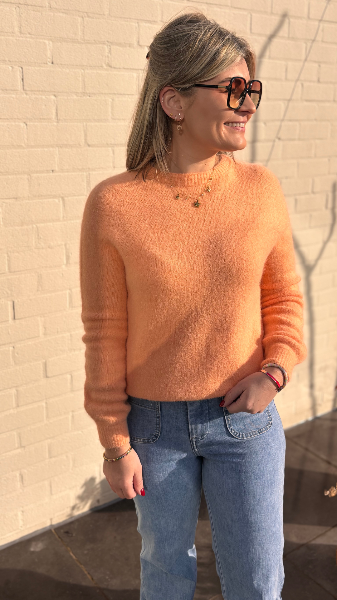 Peach mohair