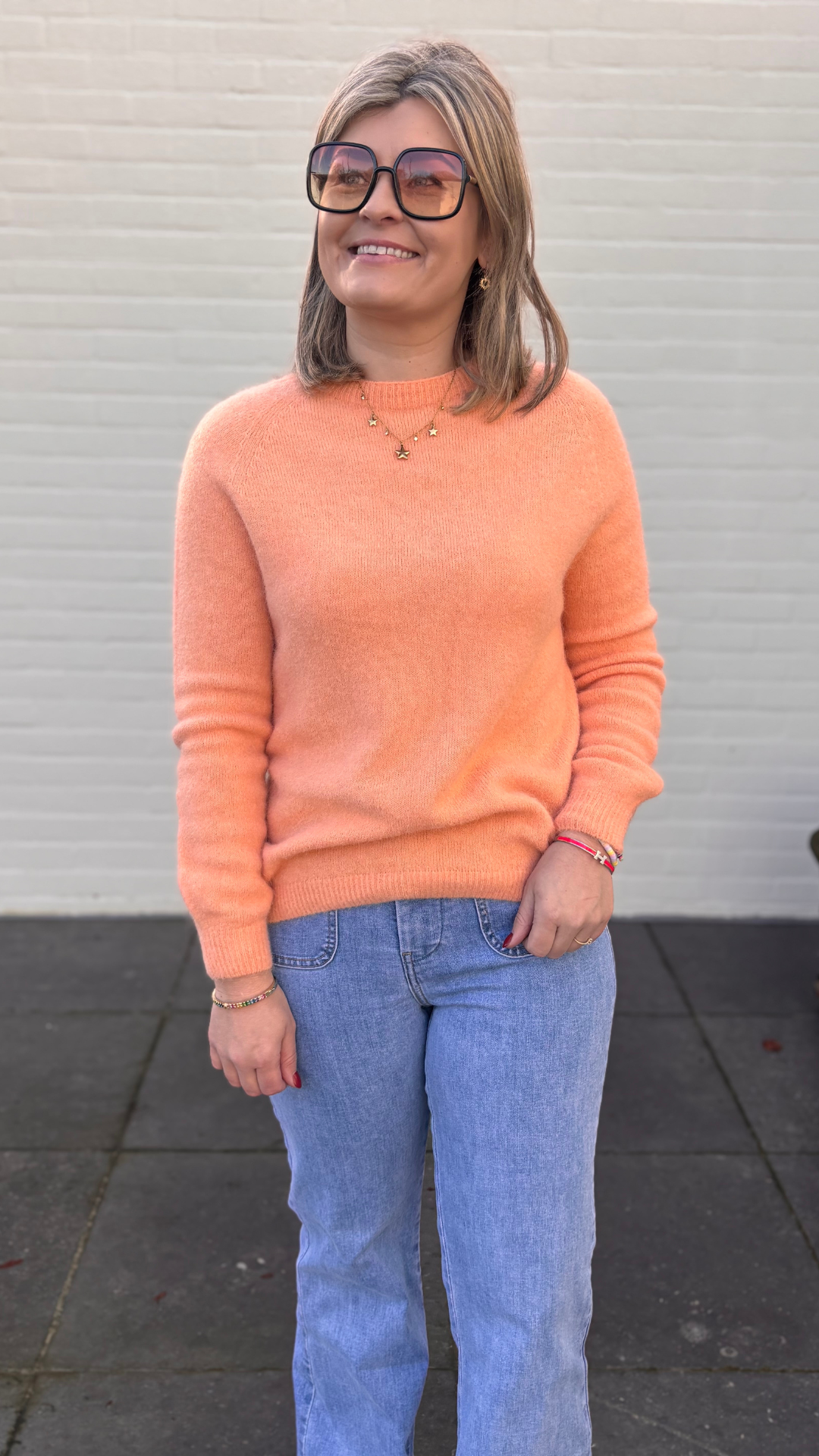 Peach mohair