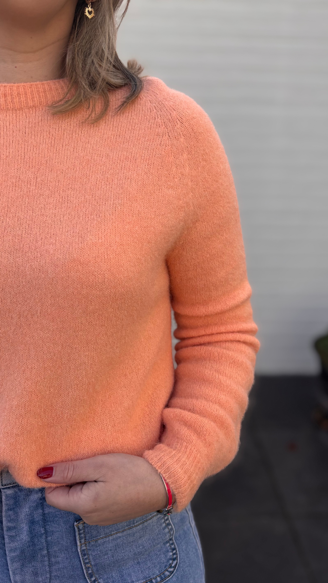 Peach mohair