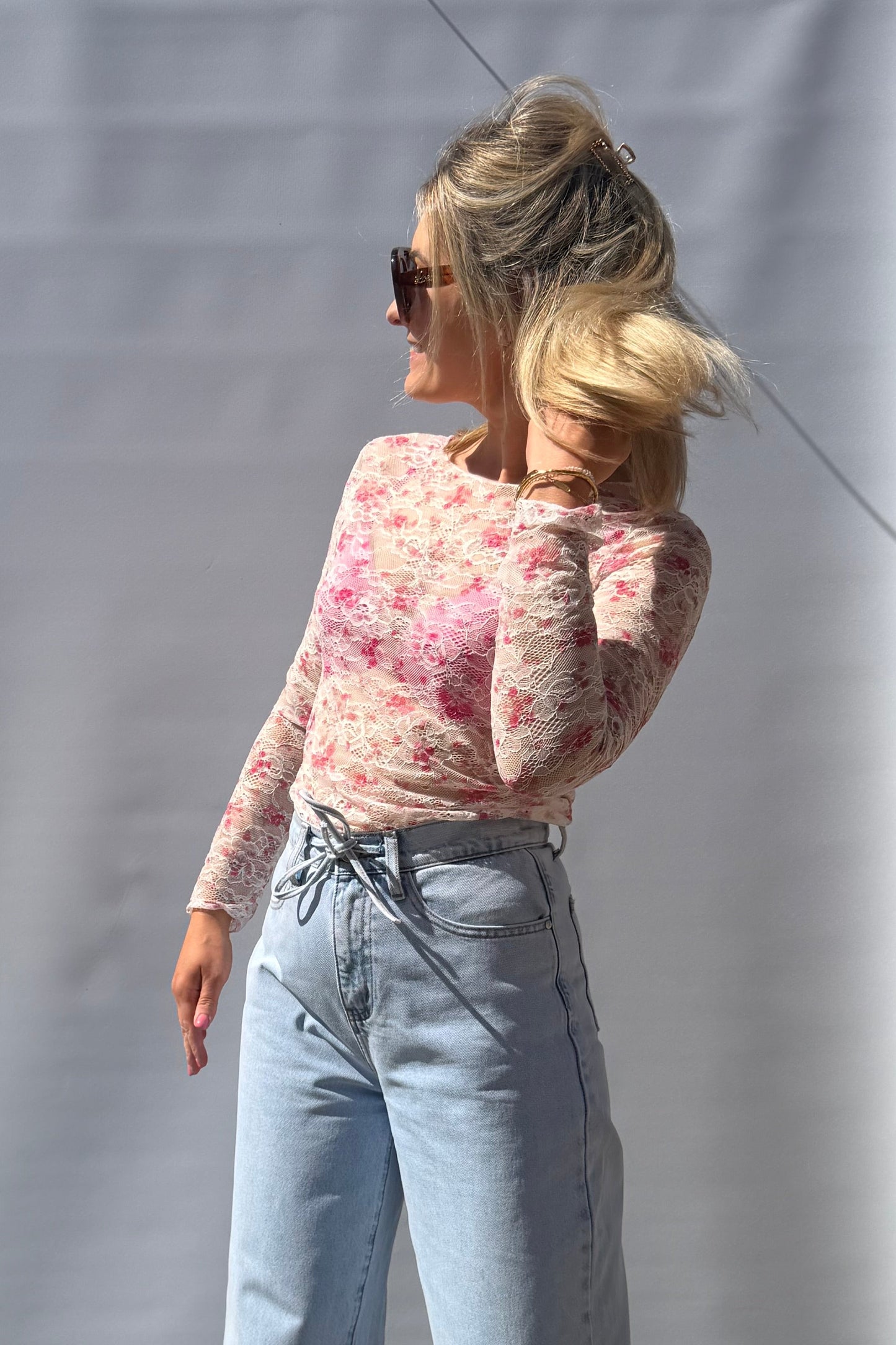 Ivar lace top Wit