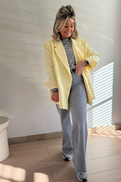 Buttercream oversized blazer