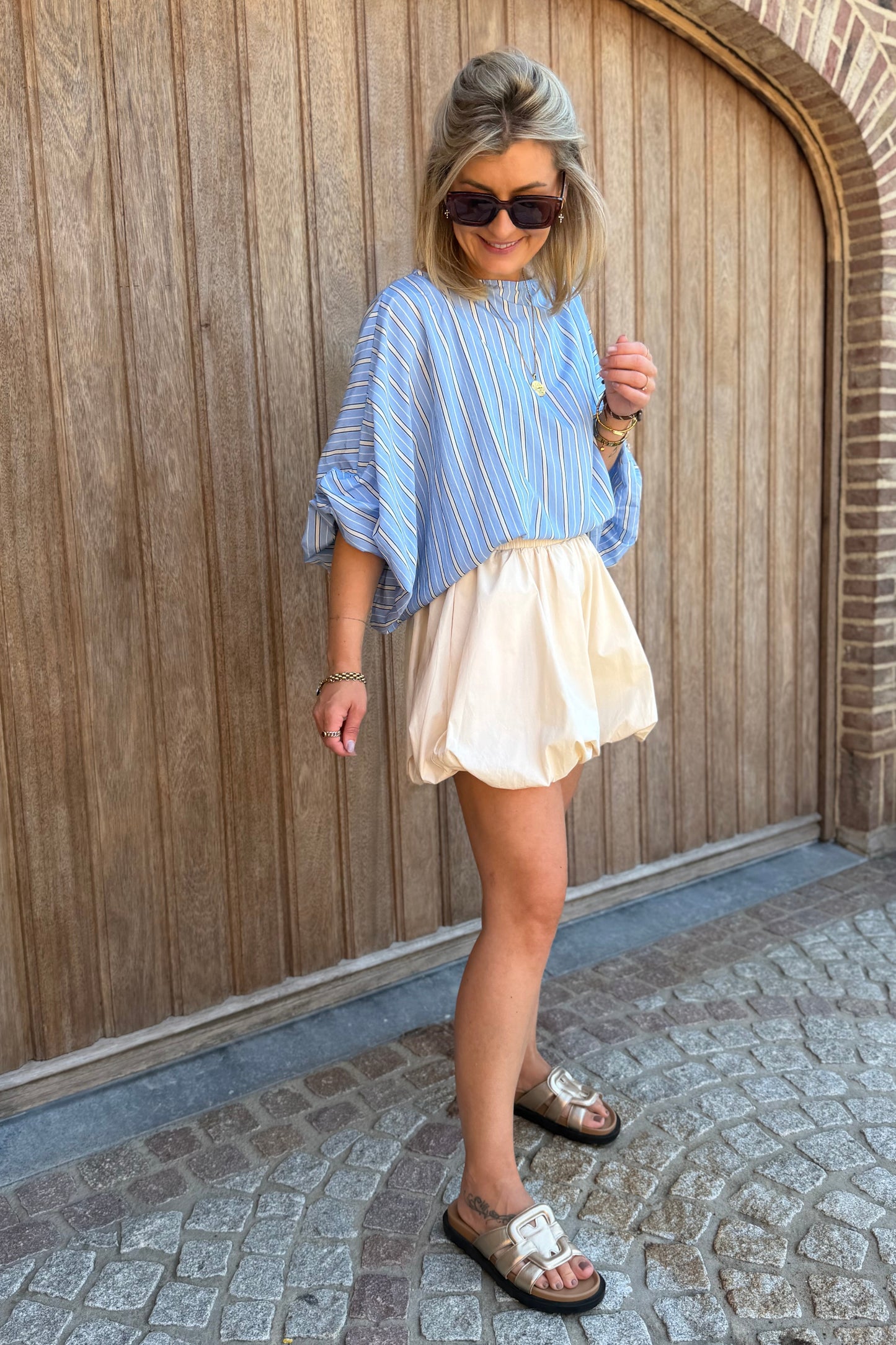 Isya gestreepte blouse