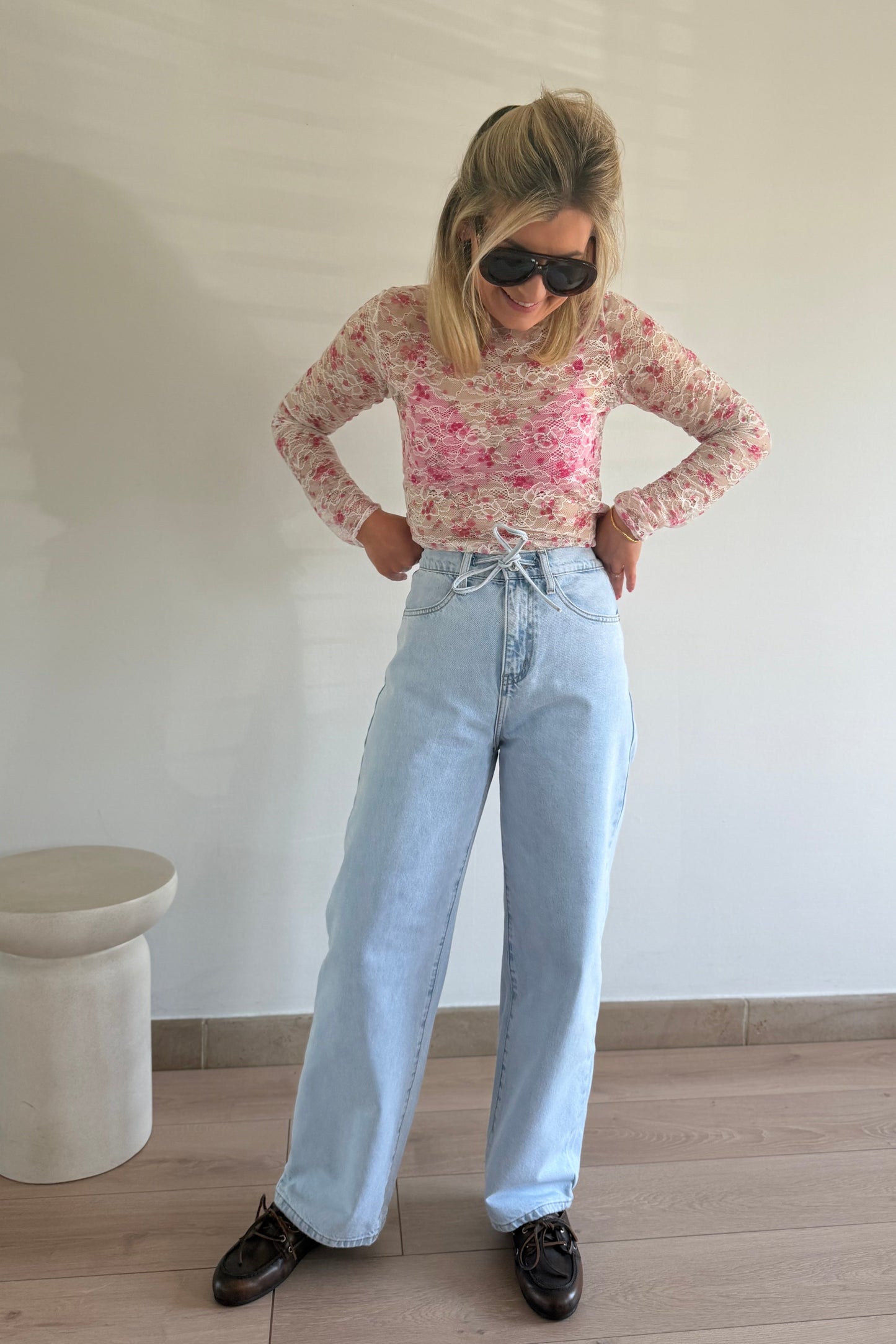 Ivar lace top Wit