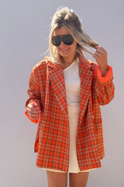 Jasmin Blazer oranje-ecru