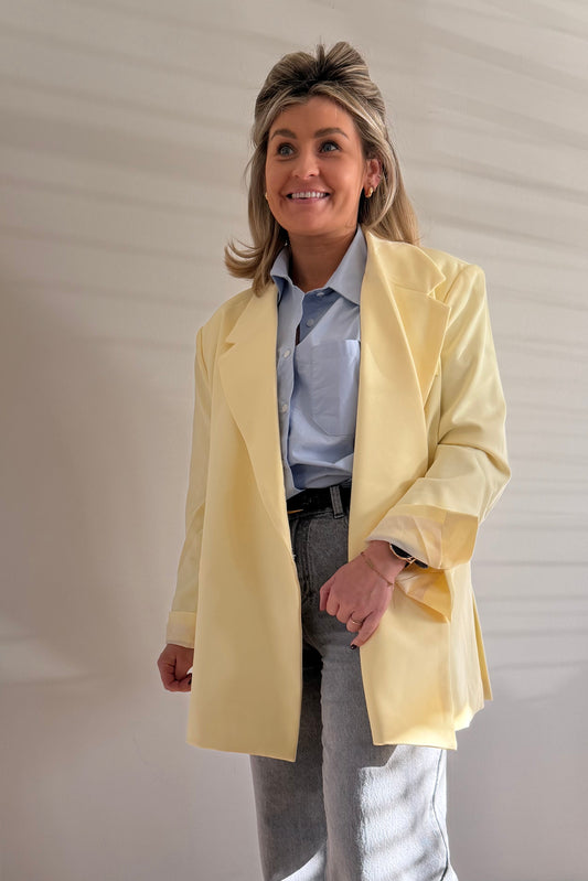 Buttercream oversized blazer