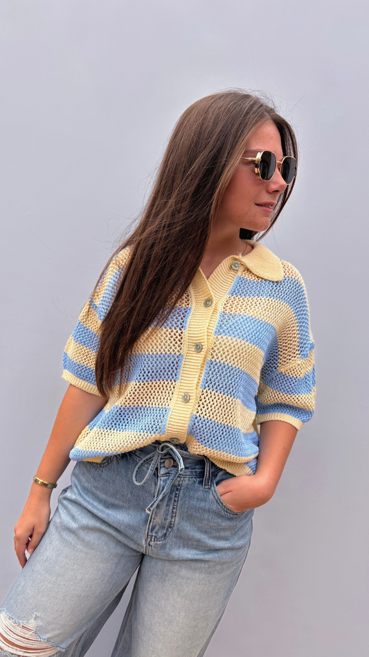 Lemon Sky Crochet top