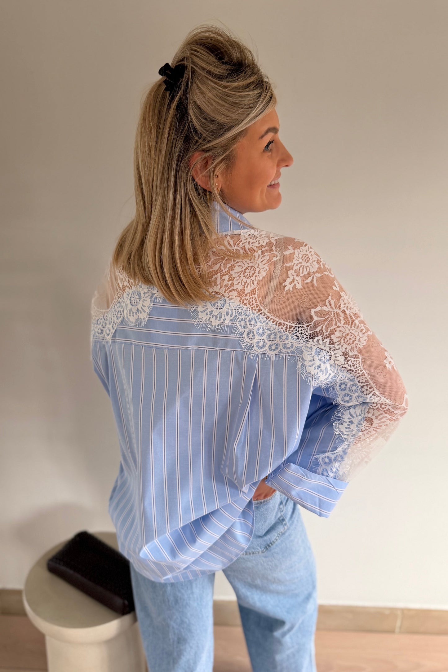 Milly Lace Blouse blauw