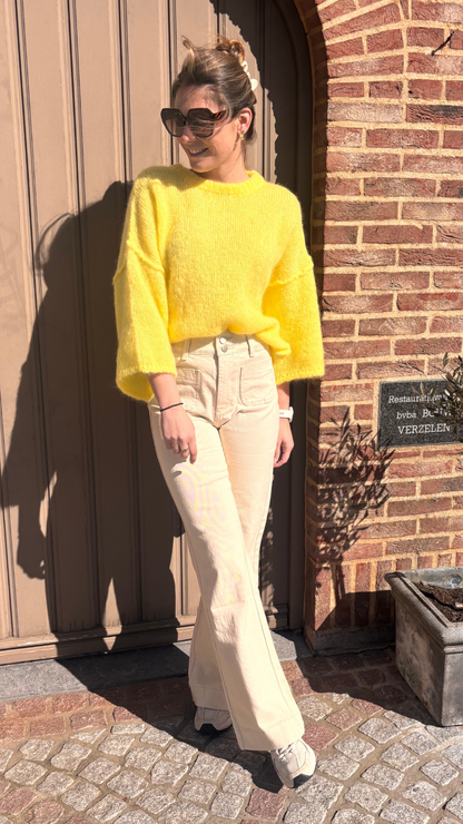 Bootcut jeans beige