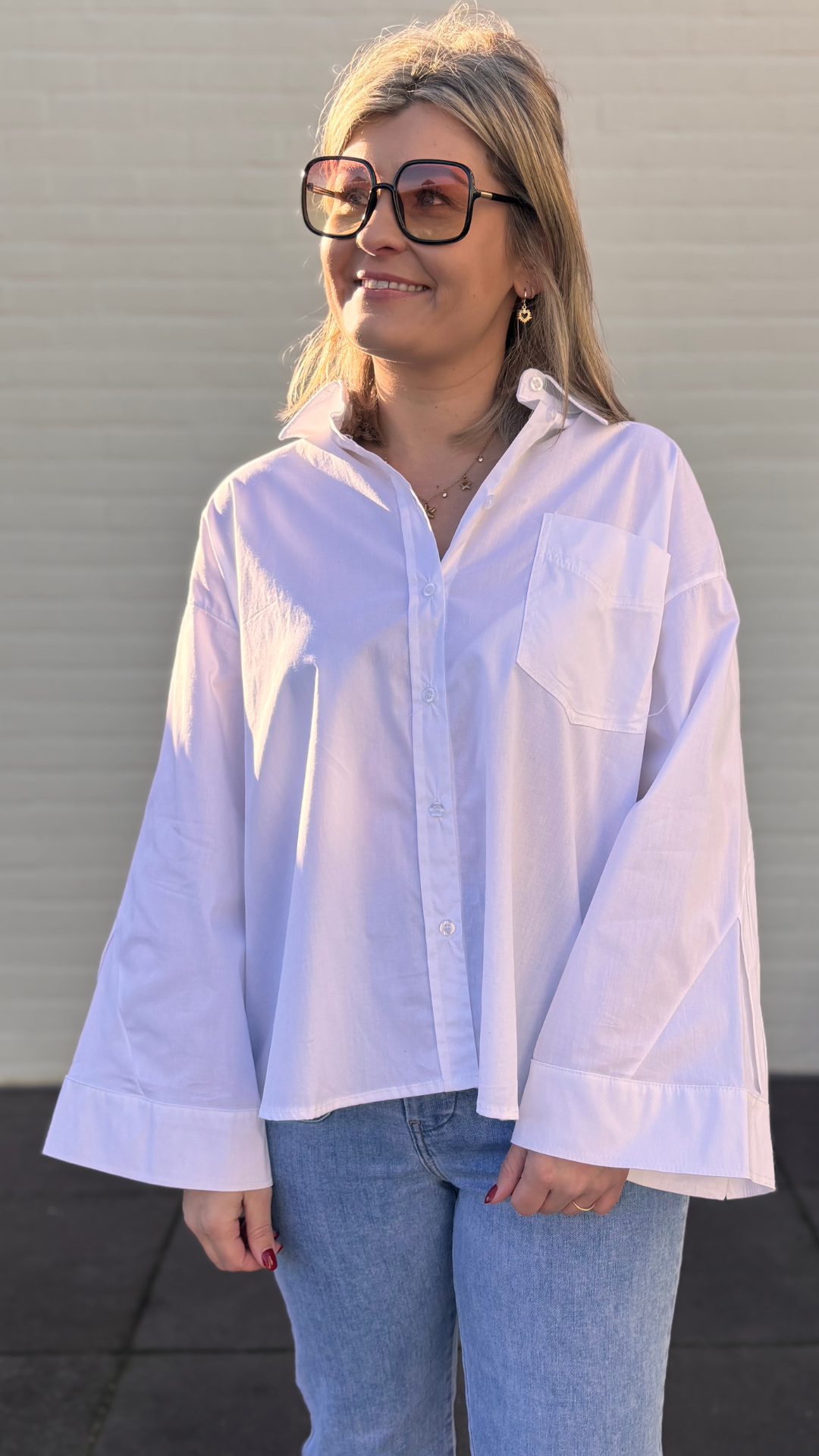Shirt plissé sleeves