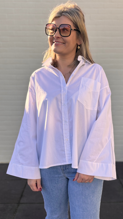 Shirt plissé sleeves