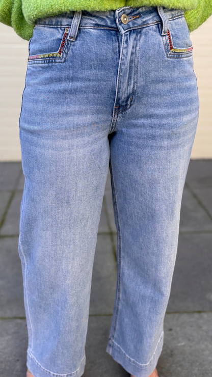 Jeans rainbow pocket