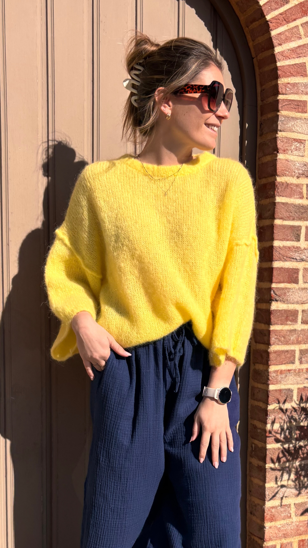 Yellow mohair