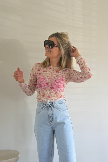 Ivar lace top Wit