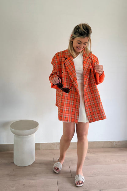 Jasmin Blazer oranje-ecru