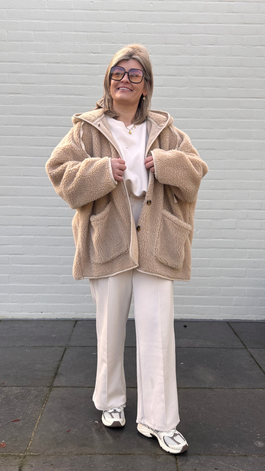 Teddy jacket beige