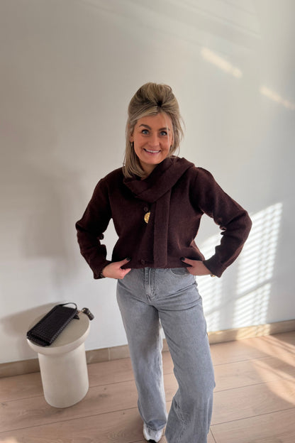 Leila Cardigan Brown