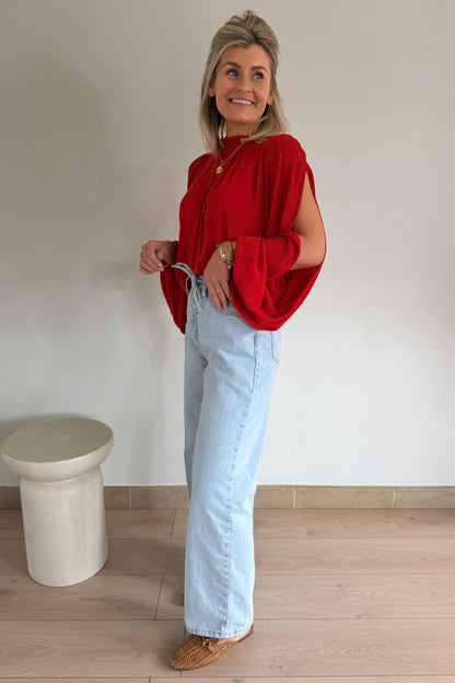 Clarisse blouse Butter Red
